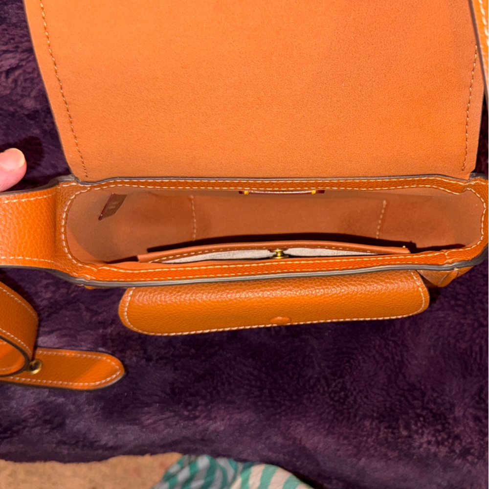 Coach Cognac Brown Braided Crossbody Bag - Picture 5 of 9